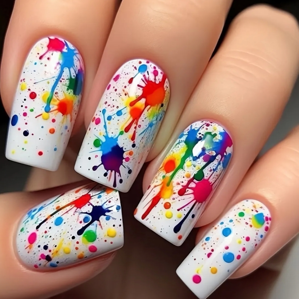Painters Splatter Nail Sticker Wraps